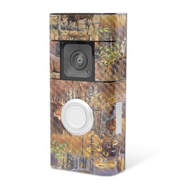 MightySkins Carbon Fiber Skin Compatible with Ring Video Doorbell Plus - Deer Pattern | Protective, Durable Textured Carbon Fiber Finish | Easy to Apply