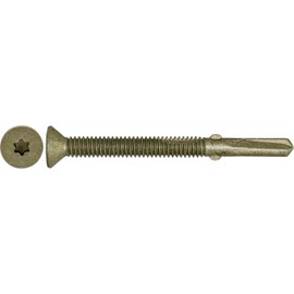 #12x2-1/2" Reamer Tek Torx/Star Head Self-Drilling Wood to Metal Screws - 1 lbs (approximetely 50 Tek Screws) - Tek Screws for Flatbeds, Trailers, or for Fastening Wood to Steel - T-25 Torx Screw Head