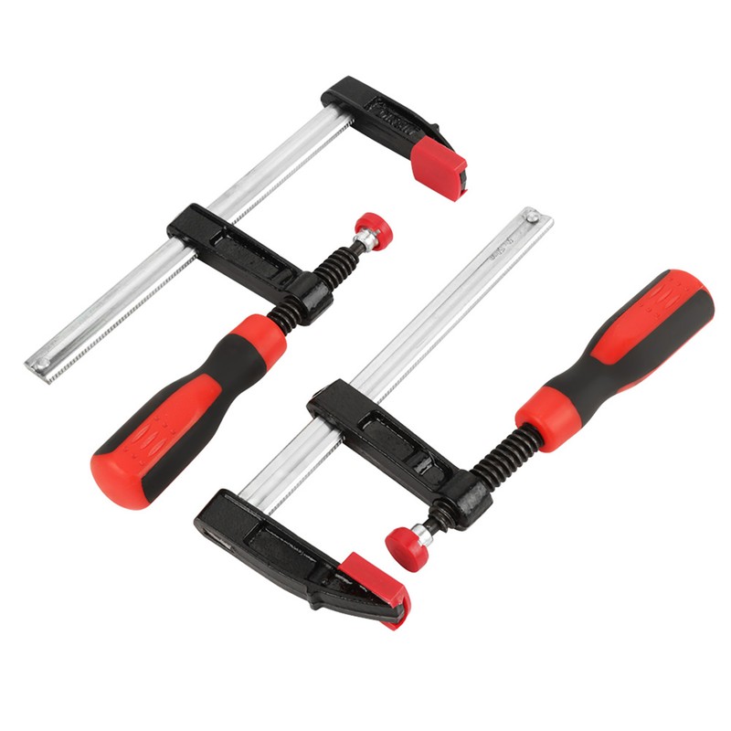 2Pcs Heavy Duty F Clamps Woodworking Bar Clips Quick Slide