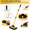 DEPOTA Car Wash Brush with Long Handle, 15°Curved Car Cleaning
