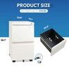 DEVAISE 2 Drawer Mobile File Cabinet with Lock, Commercial Vertical