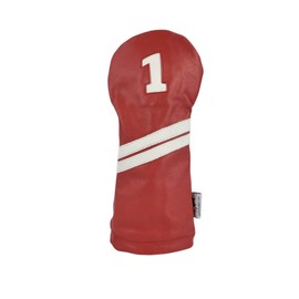 Sunfish Red and White Leather Golf Club Headcover 5 Piece Set 1 3 5 X H Driver 2 Fairways 2 Hybrids