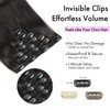EINbeauty Clip-In Real Hair Extensions, 7 Pieces, Straight Real Hair