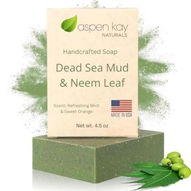 Dead Sea Mud and Neem Soap - 100 Natural and Organic Soap - Loaded with Organic Skin Loving Oils, Organic Neem, Dead Sea Mud and Pure Essential Oils. 