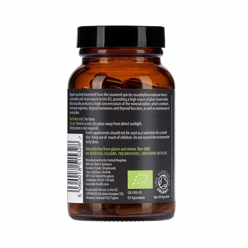 KIKI Health Organic Sea Kelp - 90 Capsules, 500mg |