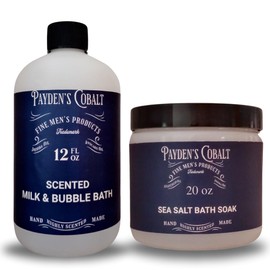 Payden's Cobalt Mandarin Oak for Men Scented Milk Bath & Sea Salt Bath Soak Set
