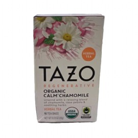 TAZO Organic Calm Chamomile Herbal, 16 Tea Bags - Pack Of 2 - New- Open Box
