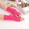 [shunxinersty] Knit Sleeve Knit Arm Sleeve Thumb Hole Glove Winter