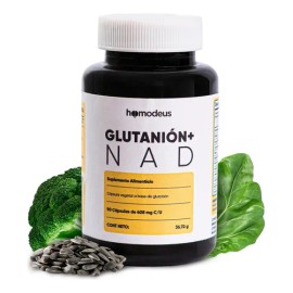 Glutatión 500 mg  NAD 200 mg con NAC, ALA, CoQ10 y Resveratrol  Suplemento Antioxidante en Cápsulas Veganas para Rutina Diaria y Bienestar Integral...