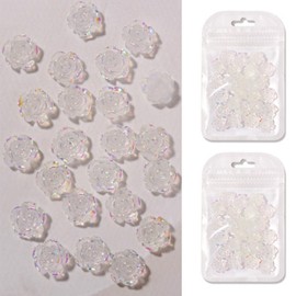 Froma nail rose flower parts, 2 types, 2 pieces, transparent / 프루마 네일 장미 플라워 파츠 2종, 2개, 투명