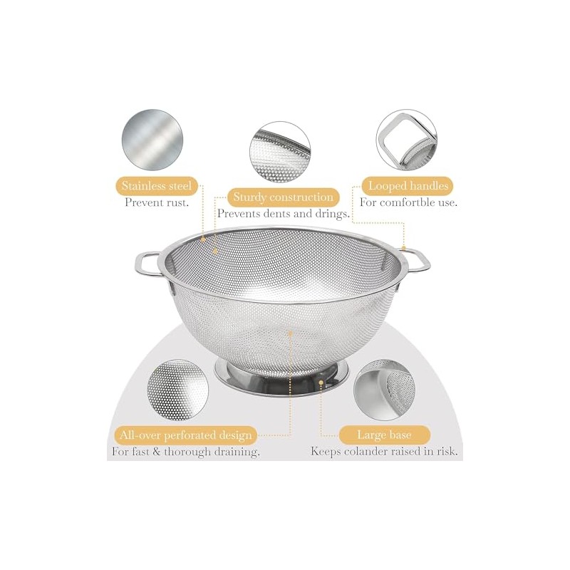 Bellemain lavavajillas con escurridor microperforado de acero Inoxidable de 5-cuartos