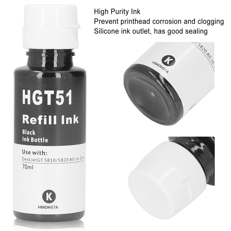70ML Capacity Refill Ink Bottled Printing Ink Replacement for HP