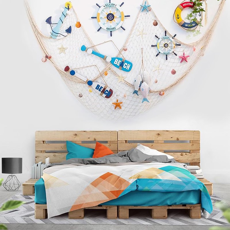 KARELLS Mesh Maritime Decoration, Fishing Net, Wall Decoration, 100 x