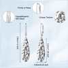 Trinckle 925 Sterling Silver Teardrop Earrings, Hammered Leverback Earrings