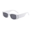 Unbranded White Frame Retro Swift Sport Rectangle Black Tint Lens