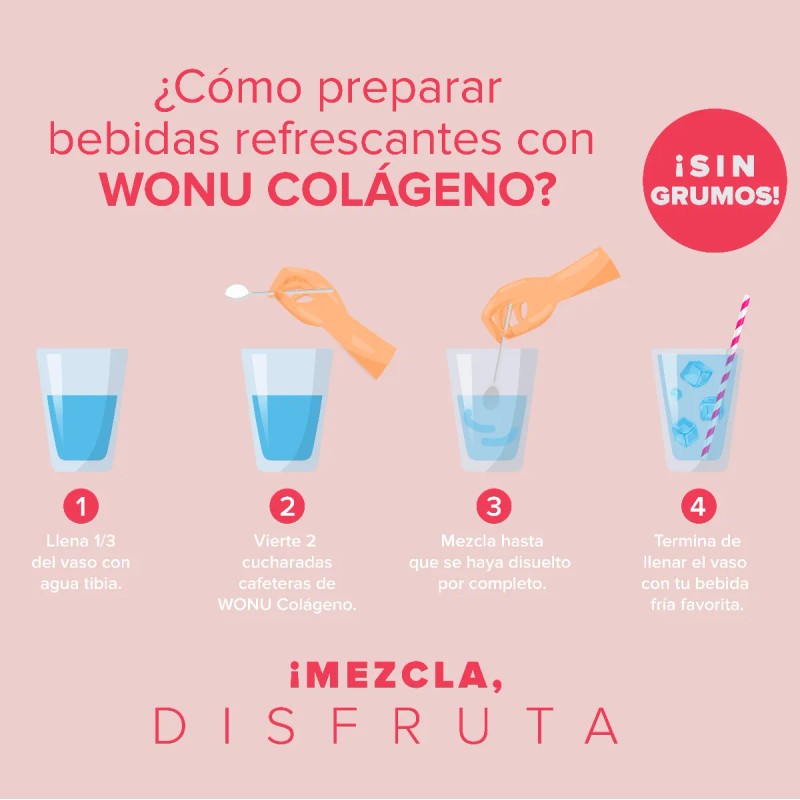 Wonu Colágeno Hidrolizado Polvo Con Ácido Hialurónico 345g