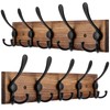 Kuhome 2pcs Coat Rack Wall Mount Wooden Hat Rack for