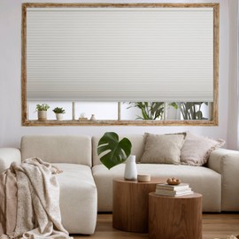 12BOTTLE Cordless 1.5" Blackout Cellular Shades, 32" W x 84" H, Window Blinds for Energy Saving, Ivory, Shades for Indoor Windows, Shades for Bedroom, Living Room by REGAL ESTATE