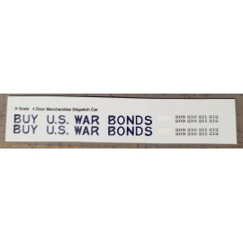 midwest traction N Scale CNS&M - North Shore Line MD WAR BOND decal set