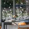 Supzone White Flower Butterflies Window Clings Spring Summer Floral Window