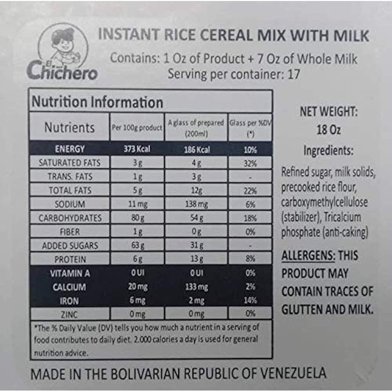 Chicha El Chichero Powdered Mix - Original Version 1.1 Lbs