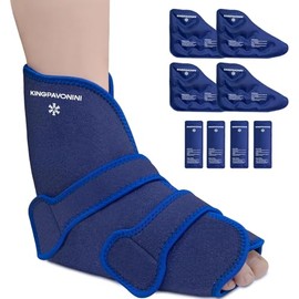 KingPavonini Ankle ice Pack wrap Ice Pack for Ankle Hot and Cold Compress (Blue-2)