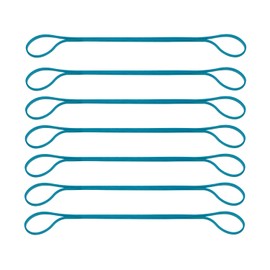 ONLYKXY 30pcs Flat Rubber Bands 7inch Long Elastic Band Big Reusable Large Silicone Thick Giant Colored Elasticity Coil Ring for Trash Can File Folders Home Kitchen Office. (Blue)