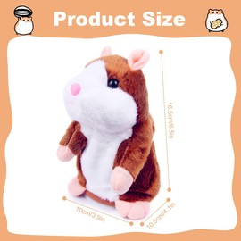 2 Talking Hamster Repeated, Talking Hamster Toy, Talking Plush Toy, Electronic, Funny Children's Soft Toy, Plush Hamster, Mouse Children's Stuffed Toy, Record Toy, Interactive for Baby Kids