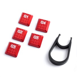 HUYUN Plastic Stand Foot Leg keycaps USB Charging Cable Replacement for Logit G813/G815/G913/G915 TKL RGB Mechanical Gaming Keyboard (G1~G5 Keys Red)