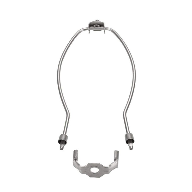 Aspen Creative 20008-2 Saddle, 11" Lamp Harp, Satin Nickel