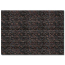 Busch 7424 Wall Card Dark Brick HO Scenery Scale Model Scenery