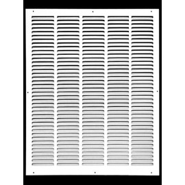 HVAC Premium 24'' x 26'' [Duct Opening] Steel Return Air Grille - Sidewall and Ceiling - HVAC Vent Duct Cover Diffuser - White [Outer Dimensions: 25.75"w X 27.75''h]