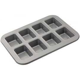 Judge JB60 Non-Stick Mini Loaf Tin with 8 Rectangular Cups, Dishwasher Safe 35cm x 27cm x 4cm - 5 Year Guarantee