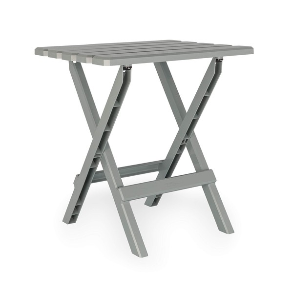 Camco 51692 Gray Large Adirondack Portable Outdoor Folding Side Table,