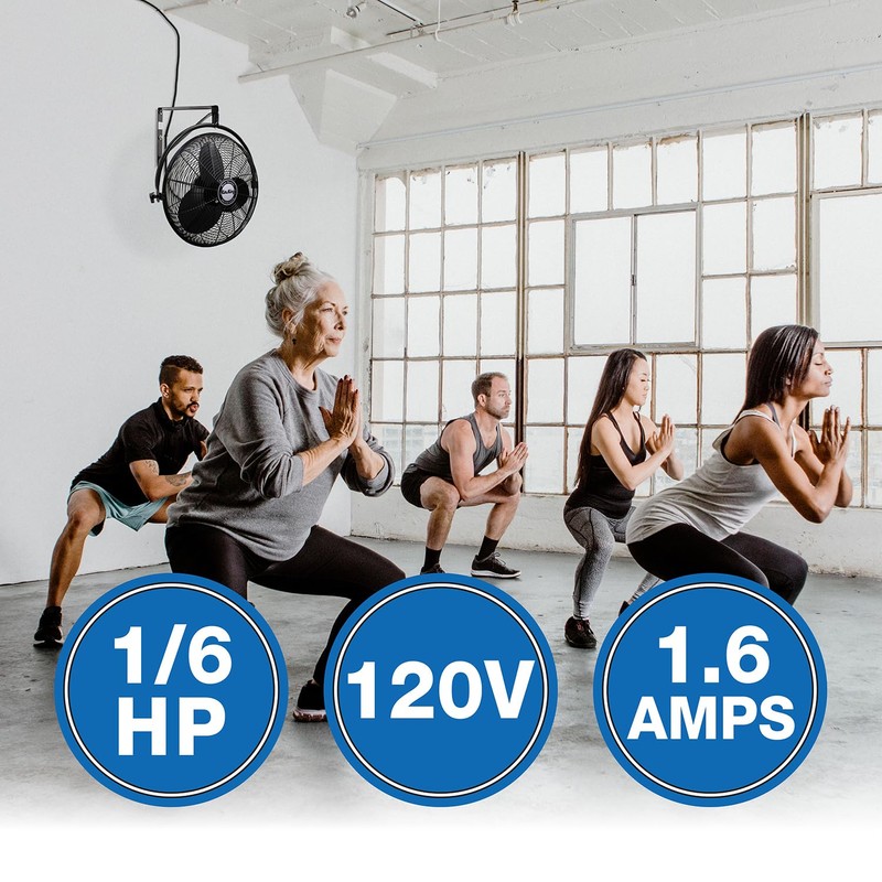 Air King 9020 1/6 HP Industrial Grade Wall Mount Fan,