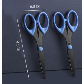3 Pack 6.5" Multi-Purpose Scissors, Arts and Crafts Scissors,for Office, Home, School and Sewing (Purple)