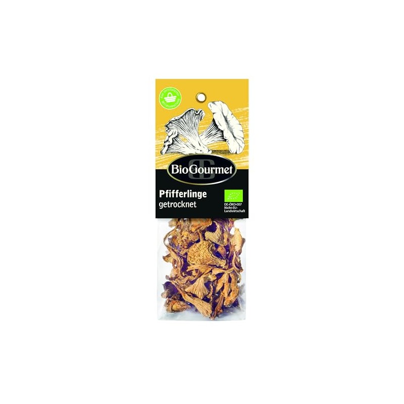 BioGourmet Chanterelles Dried Organic, 20 g - Ideal for Risotto,