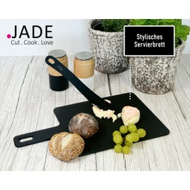 JADE Gourmet Handy Laminated Wood Fibre Chopping Board 34.3 x 19 x 0.6 cm with Hanging Hole Chopping Board with Handle for All Foods, Perfect for Table (34 x 19 cm)