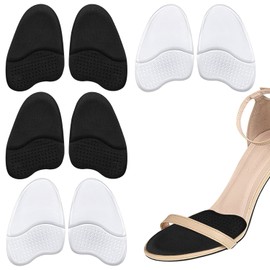 Altartar High Heels Pads, 4 Pairs Metatarsal Pads for Women Ball of Foot Cushion Pads Shoe Inserts Gel Forefoot Pads Anti-Slip Relieve Forefoot Pain Prevent Blisters and Calluses Fits Any Shoes