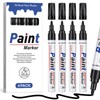 DAPAWIN Black Paint Pen Permanent Marker Waterproof -4 Black paint