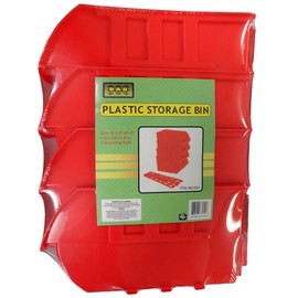 9.5"x6"x5" Stackable Storage Bins 4-piece Set W/ Rail