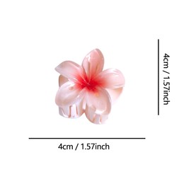 Funny Flower Hair Clips,Acrylic Acetate Claw Clip,Colorful Flower Hair Clips for Women,Pack of 2,Pink