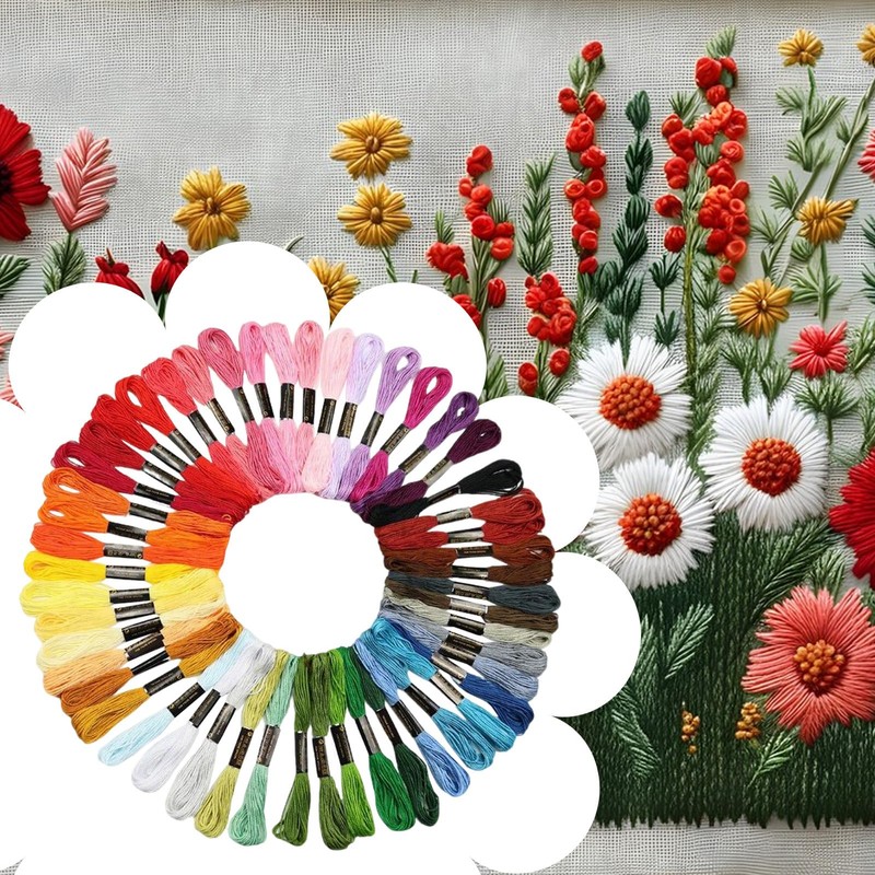 Hand Embroidery Thread,Cotton Embroidery Floss - Supplies Sewing Arts Rainbow