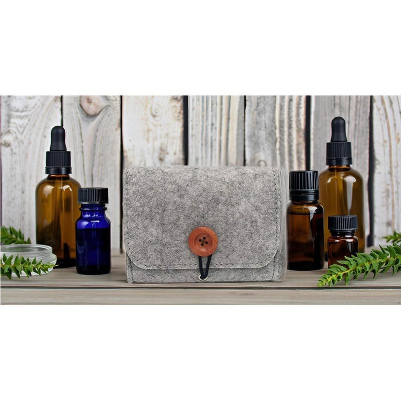 AUONY Essential Oil Carrying Case for 6 Bottles, 5ML /