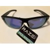 RAZE Eyewear Sunglasses Offshore Polarized Black Mirrored Purple Lens 25146