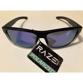 RAZE Eyewear Sunglasses Offshore Polarized Black Mirrored Purple Lens 25146