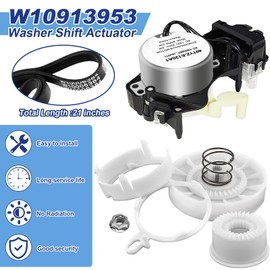 W10913953 Washer Shift Actuator W10721967 Pulley Clutch W10006384 Drive Belt Kit Compatible with Whirlpool Kenmore Maytag Amana Washing Machine Replaces W10815026 W10597177 49tyz-e120a1