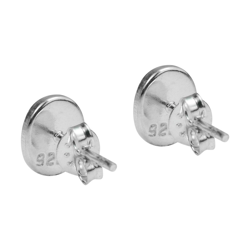 Cute Inlay Abalone Shell Oval .925 Sterling Silver Stud Earrings