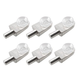 uxcell Shelf Support Pegs 20pcs Glass Shelf Pins Bracket Zinc Alloy Nail Polished Rod Joint with Suction Cup with 5mm Dia Pin