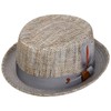 Alfonso D'Este Vendello Pork Pie Men's Fabric Hat, Summer Hat,